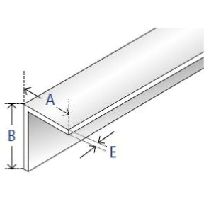 Cornière en aluminium asymétrique, coloris blanc signalisation structuré-mat, 60 x 40 mm x 2 mm
