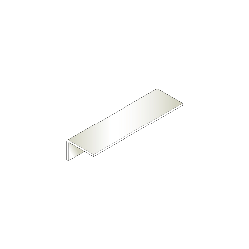 Cornière symétrique à angle arrondi en PVC vierge, coloris blanc, 100 x 100 x 2,5