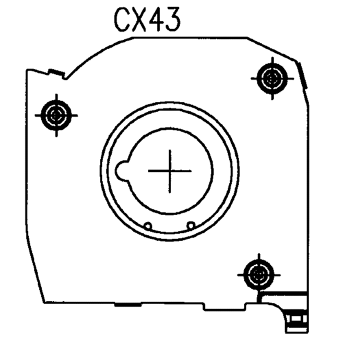 Plaque support diamètre 62mm coté gauche pour coffre CX22 SOPROFEN